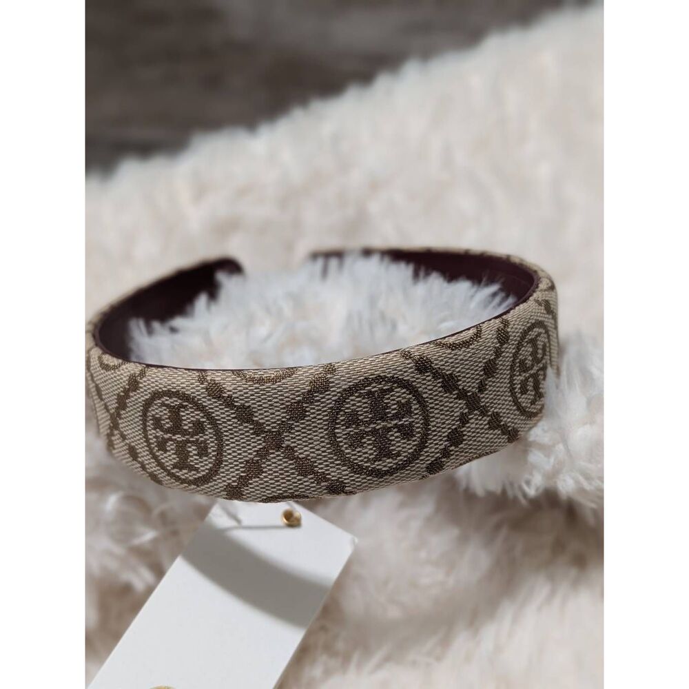 TORY BURCH Tan Monogram Headband - Picture 2 of 3